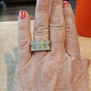 2 For $25 Perodite Colored Gemstones And Silver Colored Ring